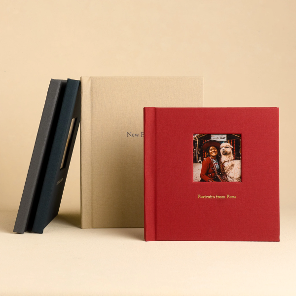 Custom fabric photo books